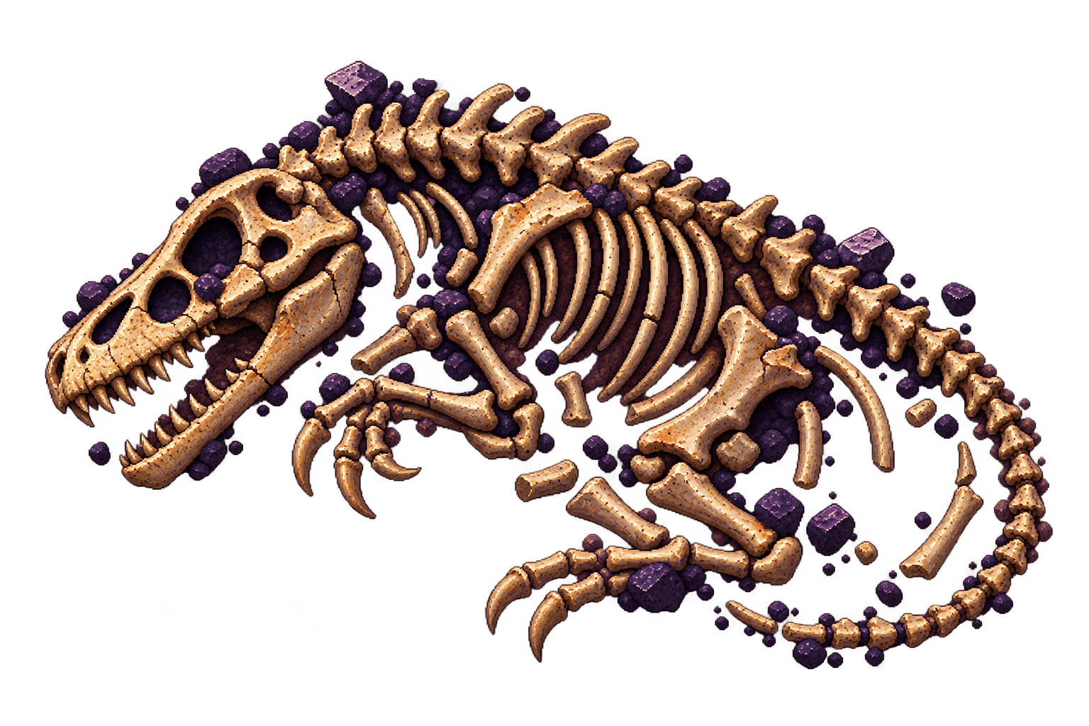 A dinosaur fossil